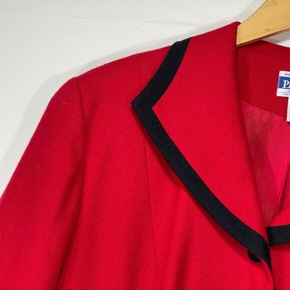 Pendleton Vinyage Red Wool Button Down Suit Blazer - Picture 9 of 11